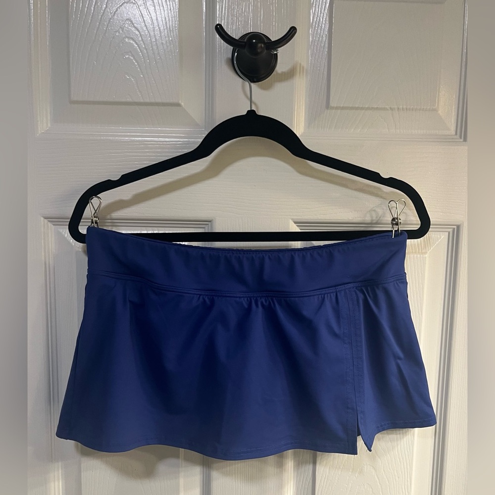 Lands End Mini Swim Skirt Royal Blue